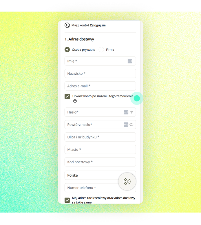 Rejestracja po zakupie