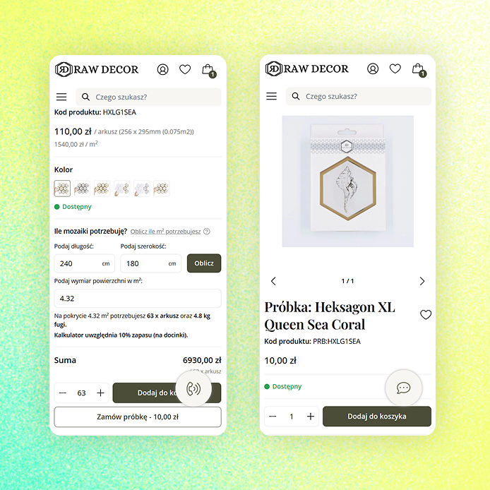 Funkcja Zamów próbkę