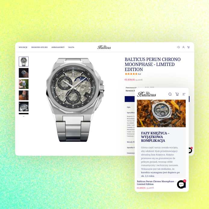 Szczegółowe karty produktów